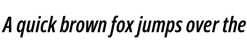 Preview of Noto Sans ExtraCondensed SemiBold Italic font