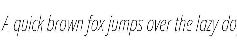 Preview of Noto Sans ExtraCondensed Thin Italic font