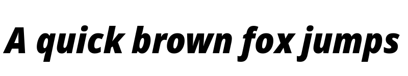 Preview of Noto Sans SemiCondensed Black Italic font