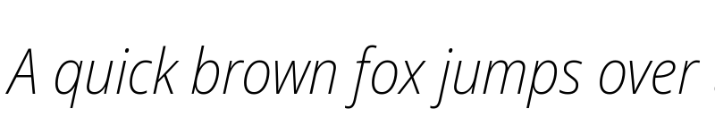 Preview of Noto Sans SemiCondensed ExtraLight Italic font