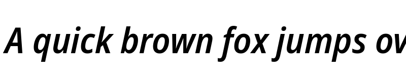 Preview of Noto Sans SemiCondensed SemiBold Italic font