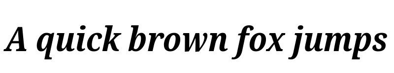 Preview of Noto Serif Condensed Bold Italic font