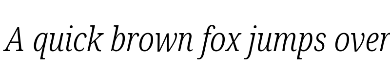 Preview of Noto Serif Condensed Light Italic font