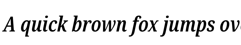 Preview of Noto Serif ExtraCondensed SemiBold Italic font