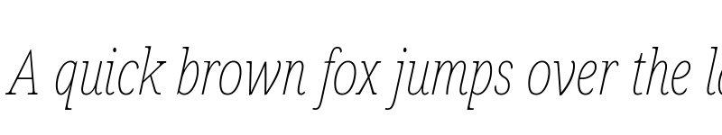 Preview of Noto Serif ExtraCondensed Thin Italic font
