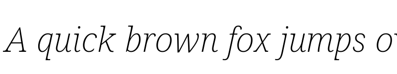Preview of Noto Serif ExtraLight Italic font
