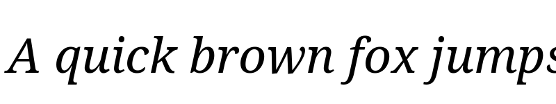 Preview of Noto Serif Italic font