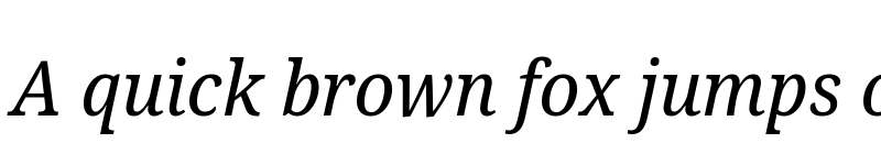 Preview of Noto Serif SemiCondensed Italic font