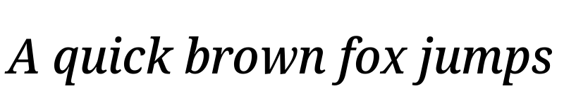 Preview of Noto Serif SemiCondensed Medium Italic font