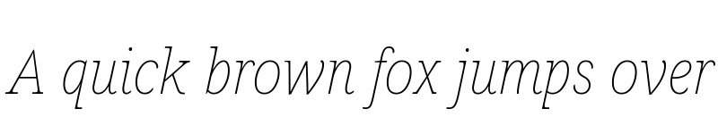 Preview of Noto Serif SemiCondensed Thin Italic font