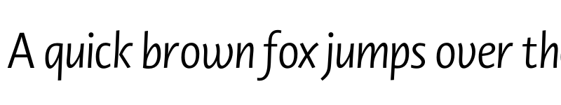 Preview of Novel Display Italic font