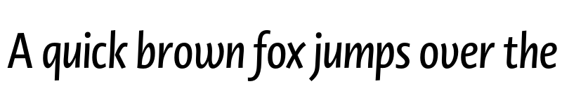 Preview of Novel Display XCnd SemiBd It font