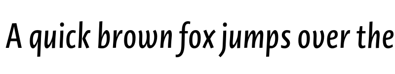 Preview of Novel Sans Cy Cmp Medium It font