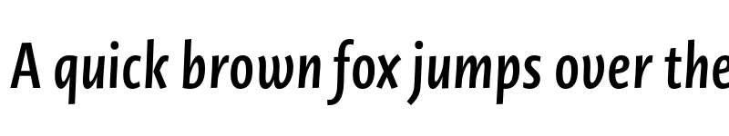 Preview of Novel Sans Cy Cmp SemiBd It font