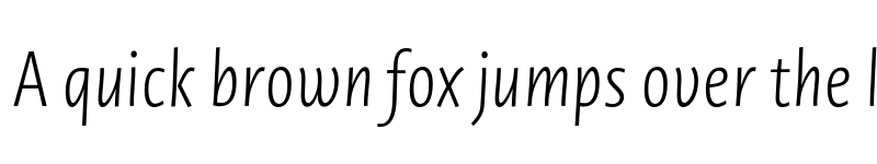 Preview of Novel Sans Cy Cmp XLight It font