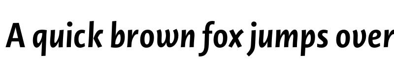 Preview of Novel Sans Cy Cnd Bold It font