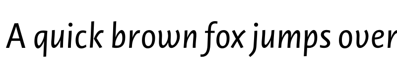 Preview of Novel Sans Cy Italic font