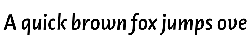 Preview of Novel Sans Cy SemiBd It font