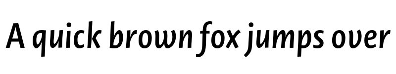 Preview of Novel Sans Gr Cnd SemiBd It font