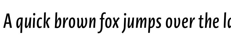 Preview of Novel Sans Gr XCmp Medium It font