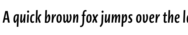 Preview of Novel Sans Gr XCmp SemiBd It font