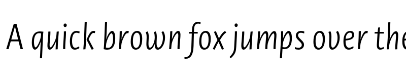 Preview of Novel Sans Gr XCnd Light It font