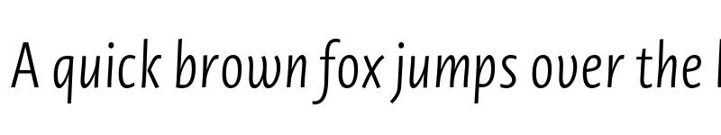 Preview of Novel Sans Pro Cmp Light It font