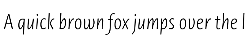 Preview of Novel Sans Pro Cmp XLight It font