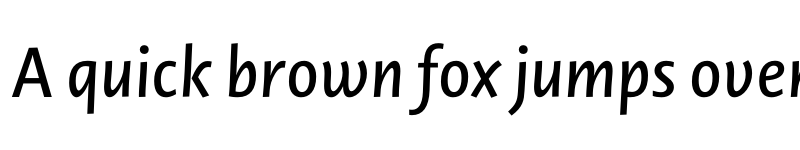 Preview of Novel Sans Pro Medium It font