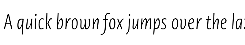 Preview of Novel Sans Pro XCmp XLight It font