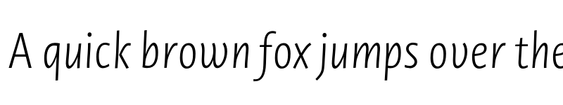 Preview of Novel Sans Pro XCnd XLight It font