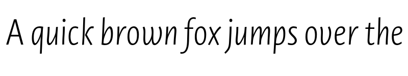 Preview of Novel SansCond Pro ExtraLight Italic font
