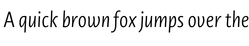 Preview of Novel SansCond Pro Light Italic font