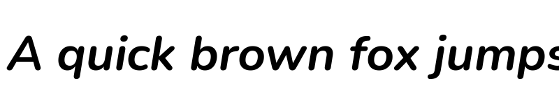 Preview of Nunito Bold Italic font