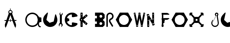 Preview of NutsNBolts Regular font