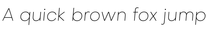 Preview of Objectivity Thin Slanted font