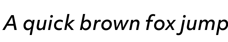 Preview of Objektiv Mk2 Medium Italic font