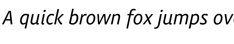 Preview of Obliqua Sans Italic font