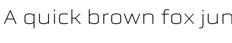 Preview of Obvia Expanded Thin font