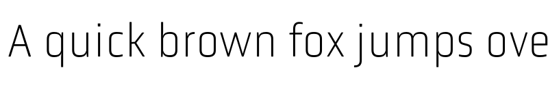 Preview of Obvia Narrow Thin font