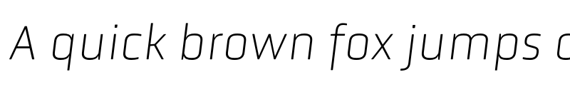 Preview of Obvia Thin Italic font