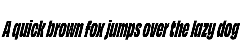 Preview of Obviously Condensed Black Italic font