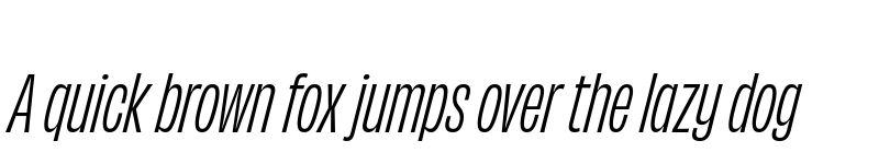 Preview of Obviously Condensed Italic font