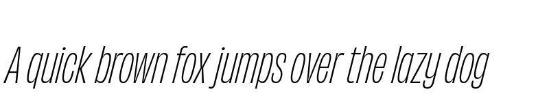 Preview of Obviously Condensed Light Italic font