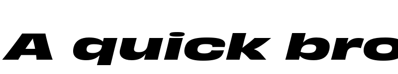 Preview of Obviously Extended Bold Italic font