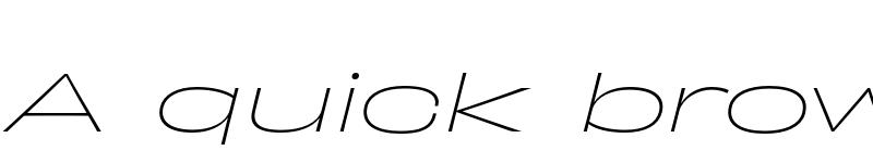 Preview of Obviously Extended Thin Italic font