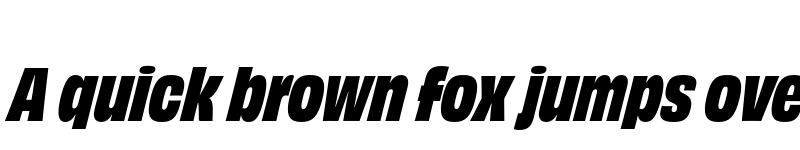 Preview of Obviously Narrow Black Italic font