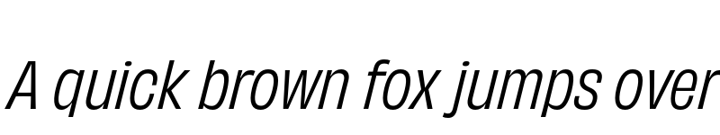 Preview of Obviously Narrow Italic font