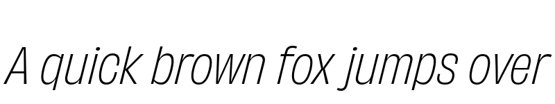 Preview of Obviously Narrow Light Italic font