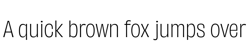 Preview of Obviously Narrow Light font